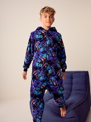 Blue Gamer Fleece All-In-One (3-16yrs) - Image 3 of 9