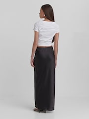 4th & Reckless Black Yimena Satin Midaxi Skirt - Image 2 of 5