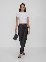 4th & Reckless Black Yimena Satin Midaxi Skirt - Image 3 of 5