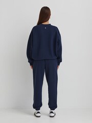 4th & Reckless Blue 100% Cotton Apollo Embroidered Joggers - Image 2 of 5