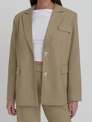 4th & Reckless Green Onicka Tailored Oversized Blazer - Image 3 of 4