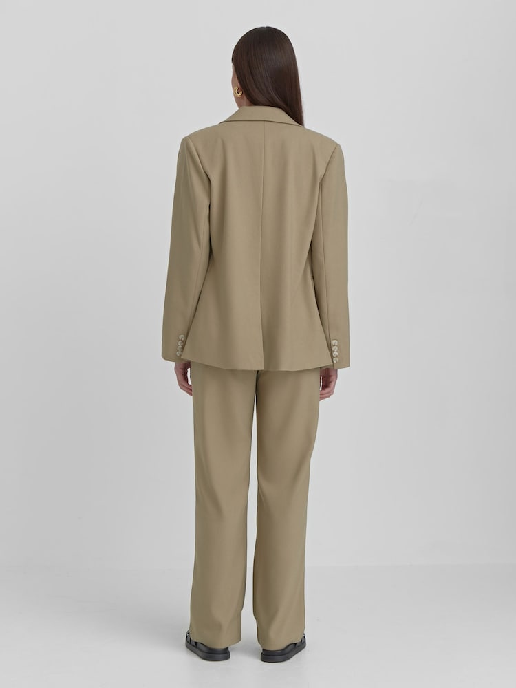 4th & Reckless Green Onicka Tailored Oversized Blazer - Image 4 of 4 4th & Reckless Green Onicka Tailored Oversized Blazer - Image 4 of 4