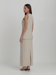 4th & Reckless Cream Marcallo Tailored Midaxi Skirt - Image 2 of 4