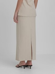 4th & Reckless Cream Marcallo Tailored Midaxi Skirt - Image 4 of 4