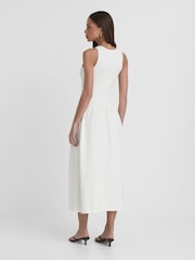 4th & Reckless White Shannon Jersey Drop Waist Dress - Image 5 of 5