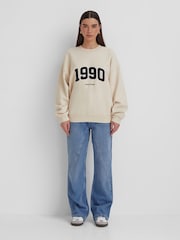 4th & Reckless Cream 100% Cotton 1990 Sweatshirt - Image 1 of 4