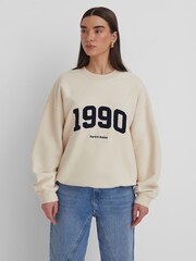 4th & Reckless Cream 100% Cotton 1990 Sweatshirt - Image 3 of 4