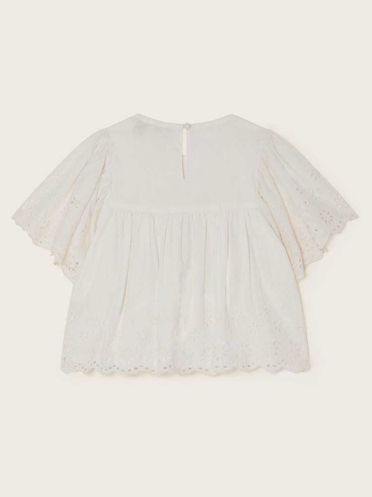 Monsoon White Broderie Blouse - Image 2 of 3
