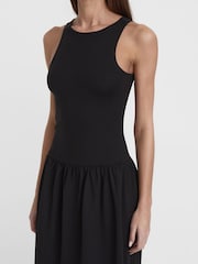 4th & Reckless Black Shannon Jersey Drop Waist Dress - Image 3 of 5