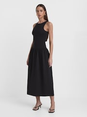 4th & Reckless Black Shannon Jersey Drop Waist Dress - Image 4 of 5