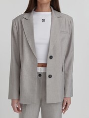 4th & Reckless Grey Oversized Taylor Tailored Blazer - Image 3 of 5