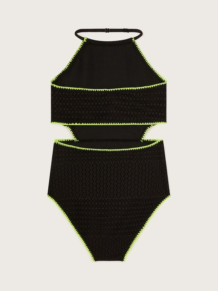 Monsoon Black Crochet Swimsuit - Image 2 of 3