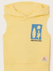 Monsoon Yellow Sleeveless 100% Cotton Hoodie - Image 2 of 4