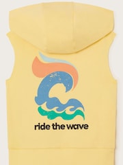 Monsoon Yellow Sleeveless 100% Cotton Hoodie - Image 3 of 4