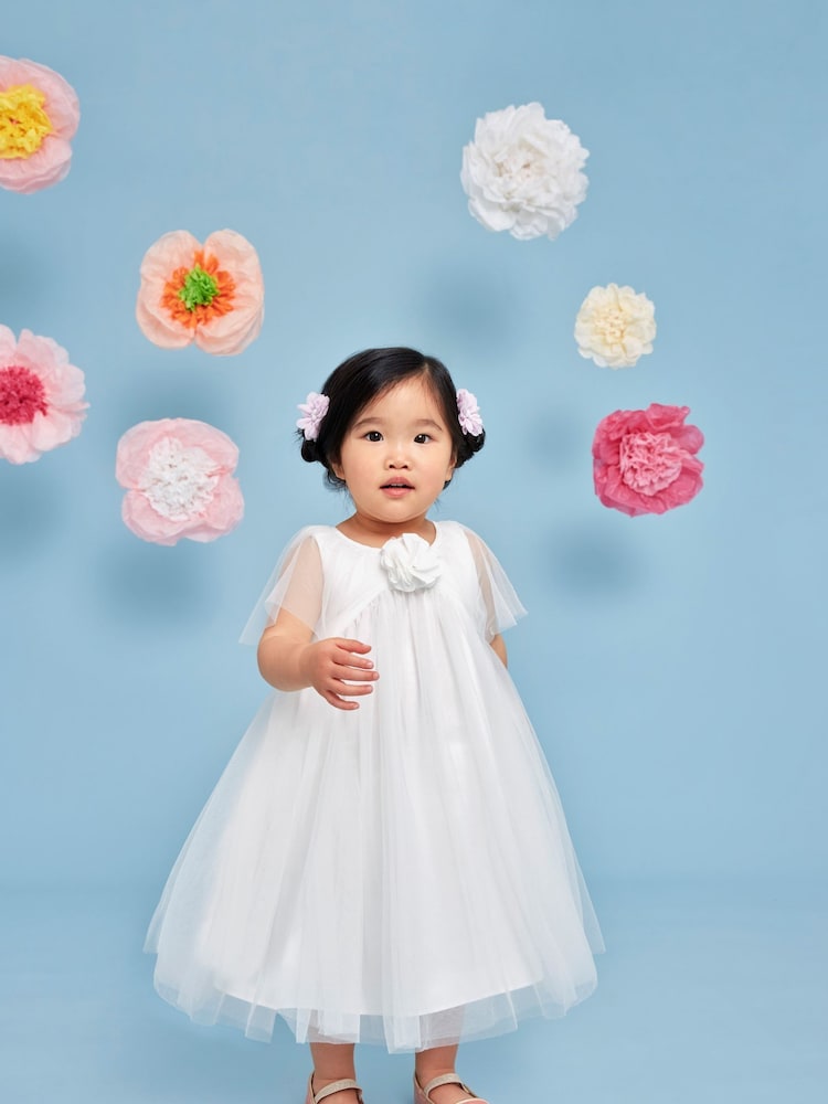 Monsoon Natural Baby Hannah Empire Seam Dress - Image 1 of 4 Monsoon Natural Baby Hannah Empire Seam Dress - Image 1 of 4