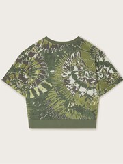 Monsoon Green Came Tie-Dye Short Sleeve Sweat Top - Image 2 of 3