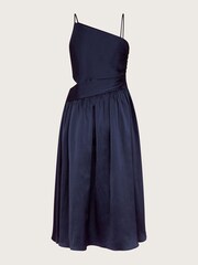 Monsoon Blue Satin Cut-Out Prom Dress - Image 2 of 3