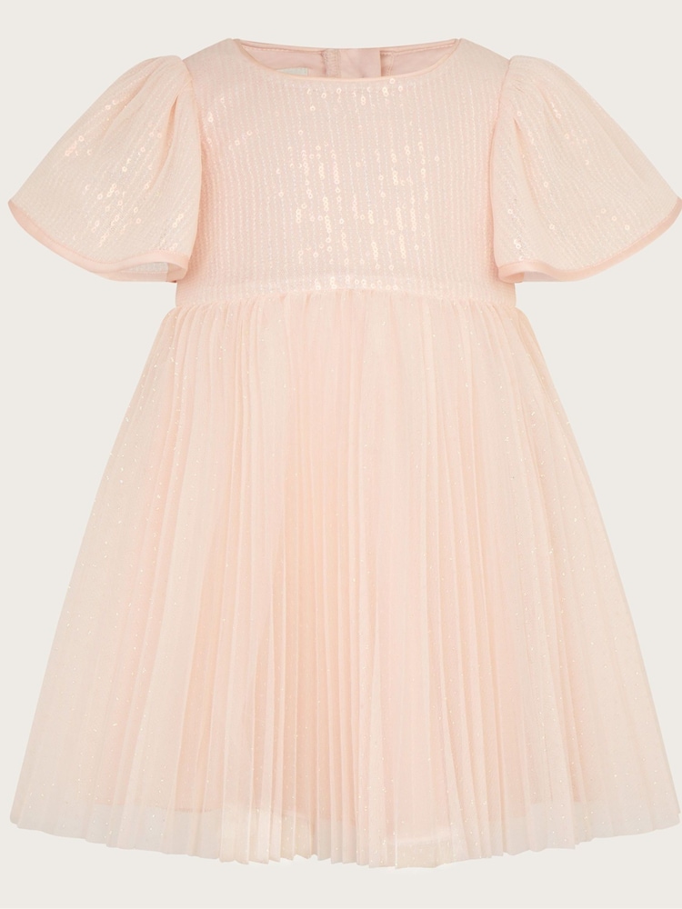 Monsoon Pink Baby Florence Sequin Dress - Image 1 of 3