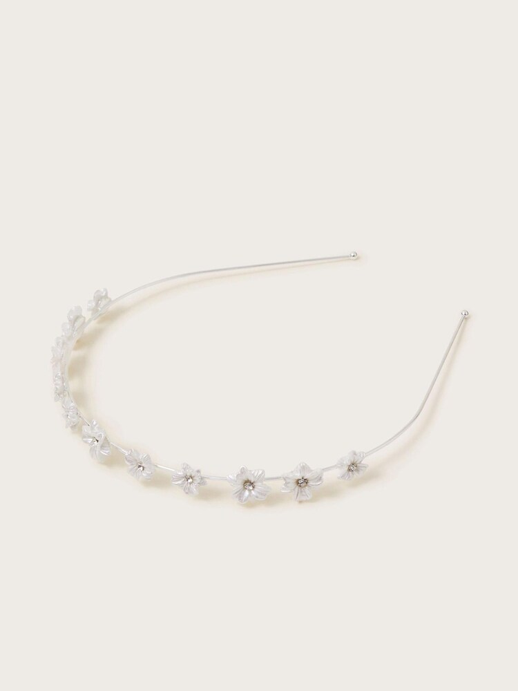 Monsoon Natural Pearly Flower Girl Headband - Image 1 of 1 Monsoon Natural Pearly Flower Girl Headband - Image 1 of 1