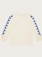 Monsoon Checkerboard Long Sleeve Skater 100% Cotton T-Shirt - Slika 2 iz 3