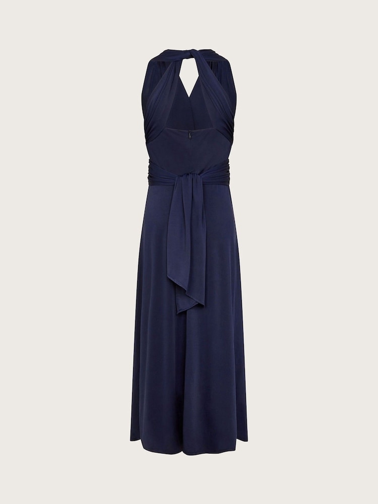 Monsoon Blue Tia Twist Front Prom Dress - Image 2 of 3