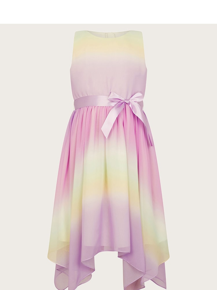 Monsoon Purple Ola Ombre Chiffon Dress - Image 2 of 4 Monsoon Purple Ola Ombre Chiffon Dress - Image 2 of 4