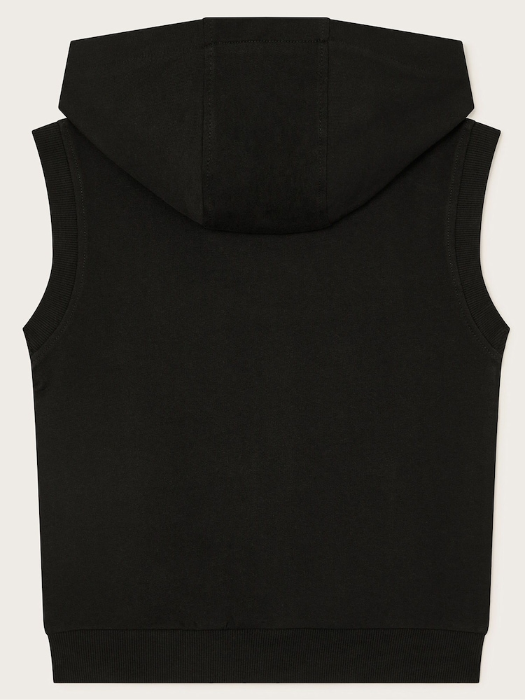 Monsoon Black Sleeveless Zip-Up Hoodie - Image 2 of 3