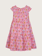 Monsoon Pink Floral Tile Beach Dress - Image 2 of 3