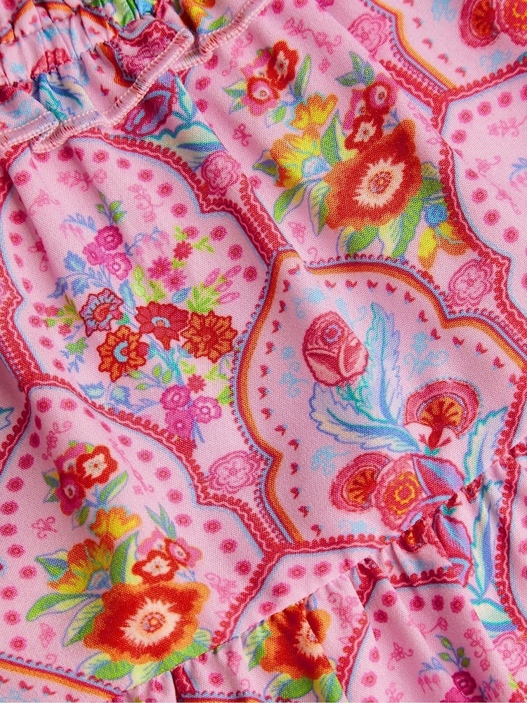 Monsoon Pink Floral Tile Beach Dress - Image 3 of 3 Monsoon Pink Floral Tile Beach Dress - Image 3 of 3