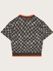 Monsoon Kurzärmeliges Sweatshirt mit Schachbrettmuster - Bild 2 von 3