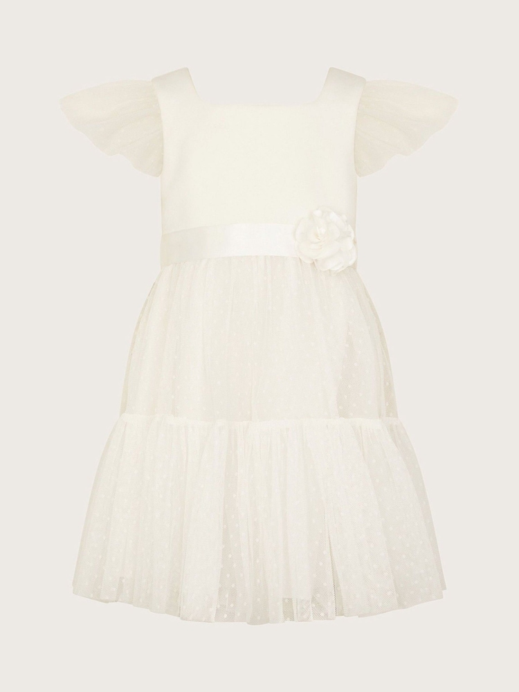 Monsoon Natural Baby Catrina Scuba Dress - Image 1 of 3 Monsoon Natural Baby Catrina Scuba Dress - Image 1 of 3