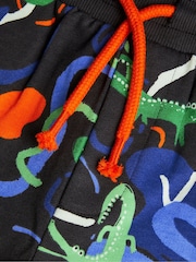 Monsoon Black 100% Cotton Skateboarding Crocodile Shorts - Image 3 of 3