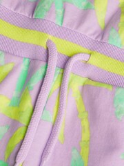 Monsoon Purple Palm Print 100% Cotton Playsuit - Image 4 of 4