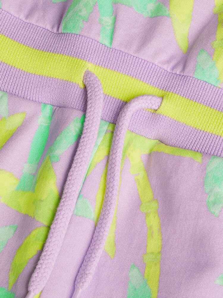 Monsoon Purple Palm Print 100% Cotton Playsuit - Image 4 of 4