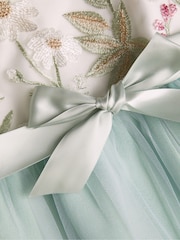 Monsoon Green Baby Maya Scuba Embroidered Dress - Image 3 of 3