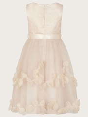 Monsoon Gold Amber Diamanté 3D Roses Dress - Image 2 of 3