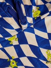 Monsoon Blue Checkerboard Monster Hoodie - Image 1 of 4