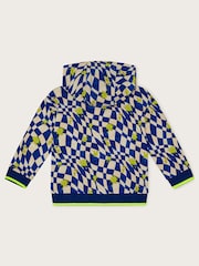 Monsoon Blue Checkerboard Monster Hoodie - Image 3 of 4
