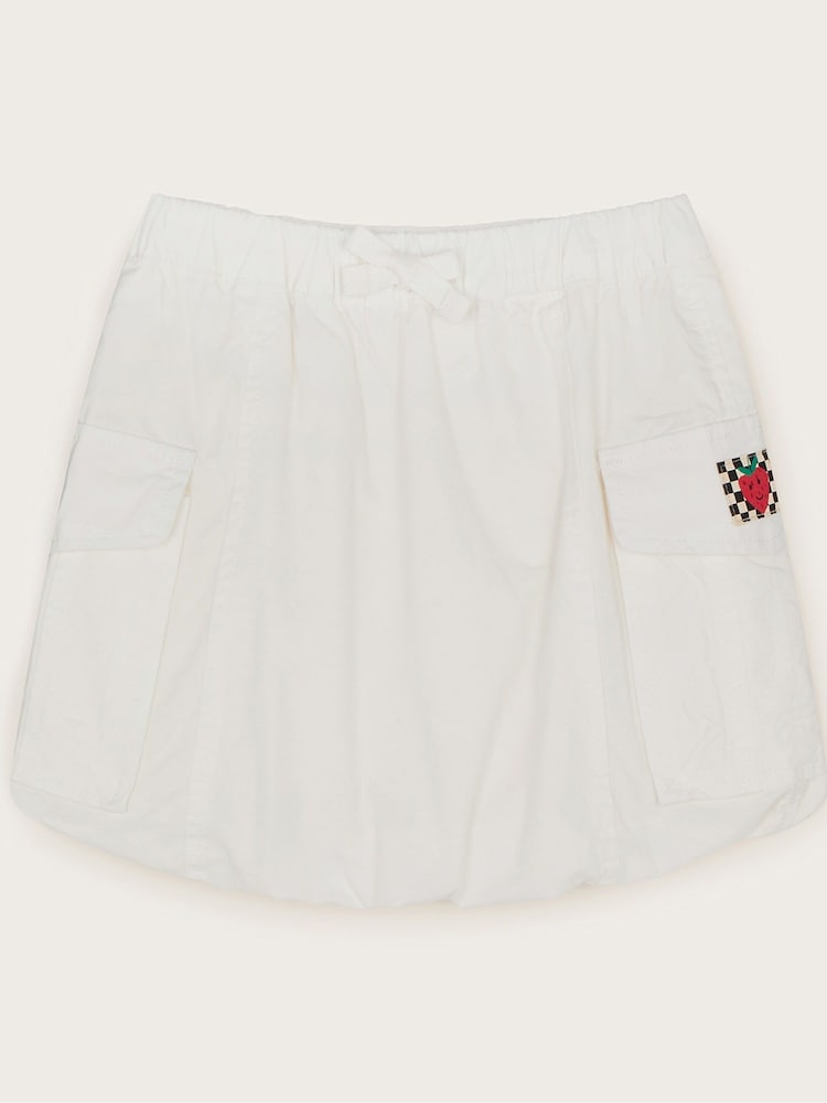 Monsoon White 100% Cotton Parachute Cargo Skirt - Image 1 of 3