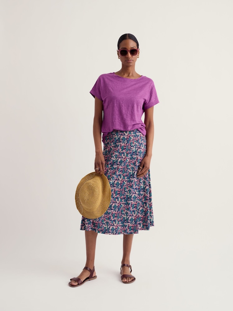 Seasalt Cornwall Purple Carn Cove T-Shirt - Image 1 of 5 Seasalt Cornwall Purple Carn Cove T-Shirt - Image 1 of 5