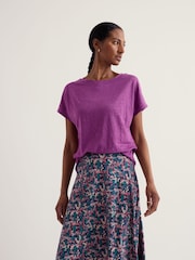 Seasalt Cornwall Purple Carn Cove T-Shirt - Image 2 of 5