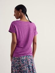 Seasalt Cornwall Purple Carn Cove T-Shirt - Image 3 of 5