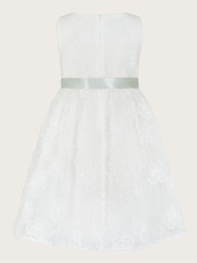 Monsoon White Lace Camelia Organza Rose Dress - Image 2 of 3