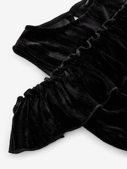Black Velvet Cold Shoulder Jumpsuit (3-16yrs) - Image 7 of 7