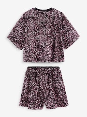 Berry Pink Sequin Top and Short Set (3-16yrs) - Image 6 of 7