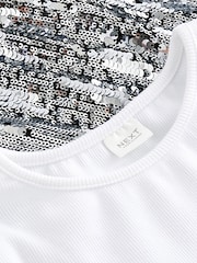 Silver Sequin Slip Dress and T-Shirt Set (3-16yrs) - Image 8 of 8