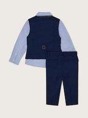 Monsoon Blue Adam 4 Piece Suit with Tie - Image 2 of 3