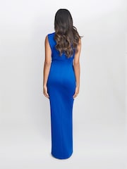 Gina Bacconi Patsy Maxikleid mit quadratischem Ausschnitt und 3D-Blume​​​​​​​ - Bild 2 von 5
