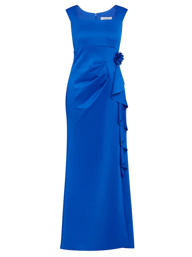 Gina Bacconi Patsy Maxikleid mit quadratischem Ausschnitt und 3D-Blume​​​​​​​ - Bild 5 von 5