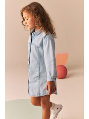 Pale Blue Denim 100% Cotton Shirt Dress (3-16yrs) - Image 2 of 8